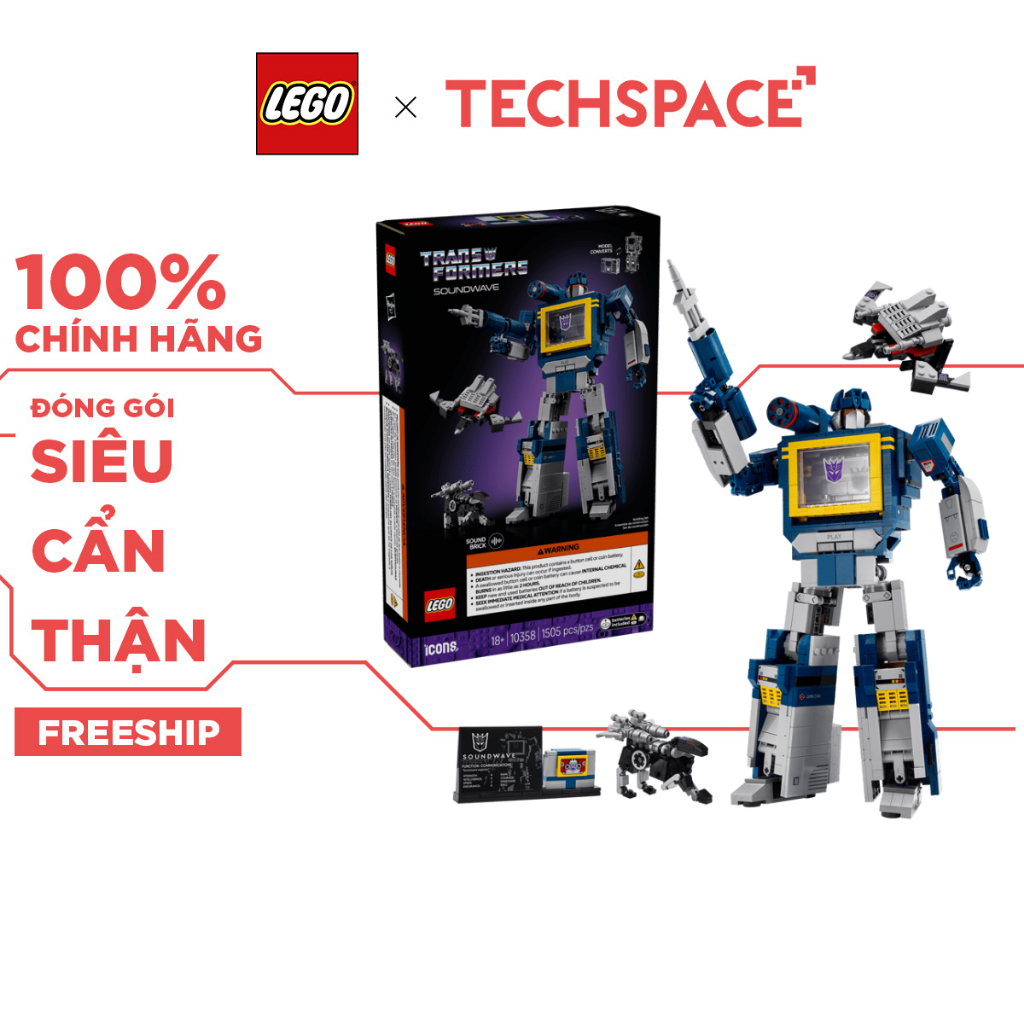 Bộ Mô Hình Robot biến hình LEGO Icons Transformers Soundwave #10358
