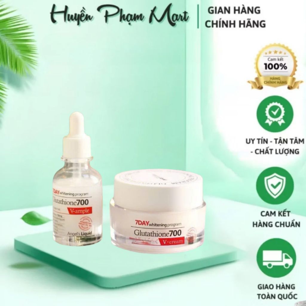 Bộ Dưỡng Trắng Da Angels Liquid 7 Day Whitening Program Glutathione