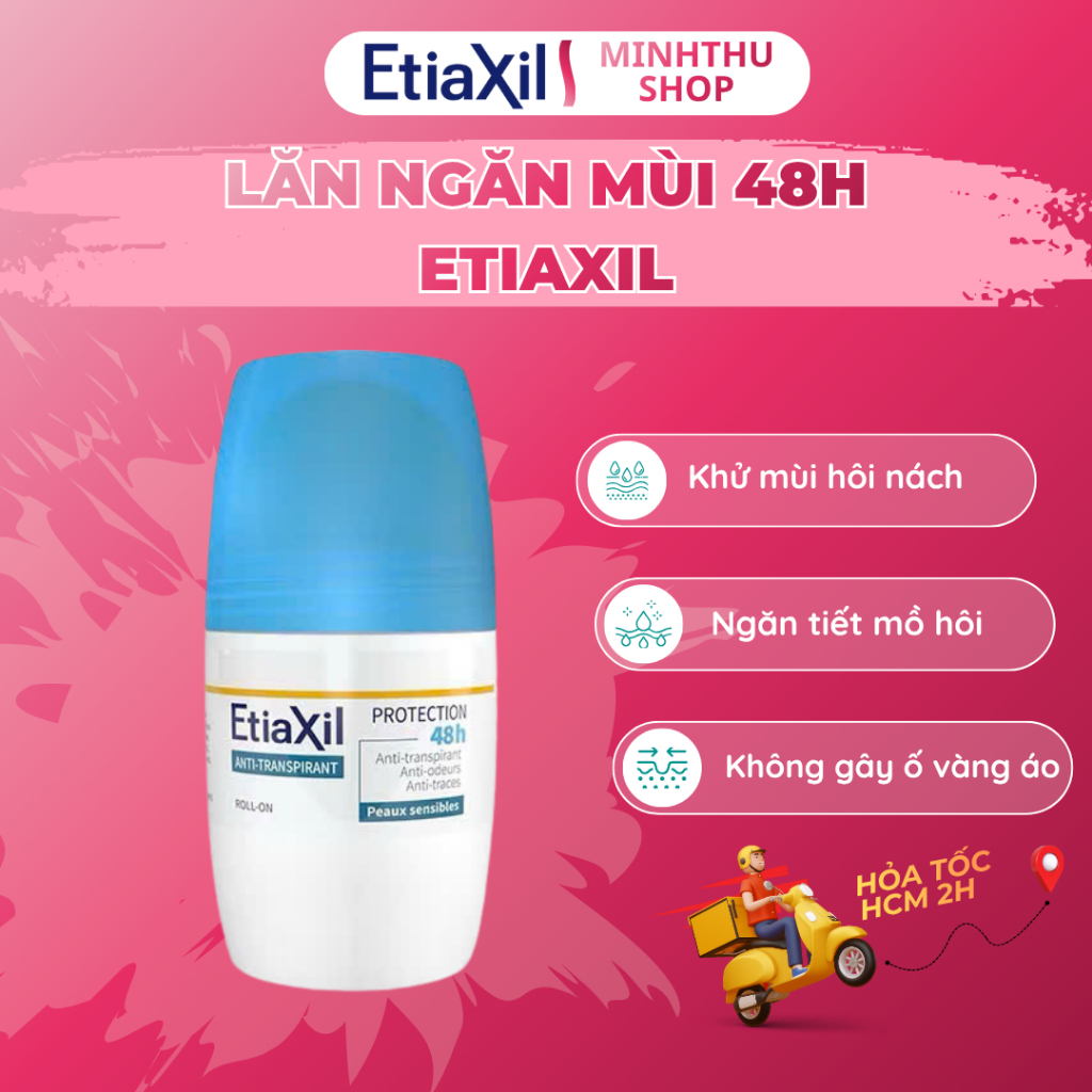 Lăn Khử Mùi Etiaxil Nắp Xanh 50ml - Kiểm Soát Mồ Hôi, Ngăn Ngừa Hôi Nách trong 48h, Hiệu Quả Đáng Ti