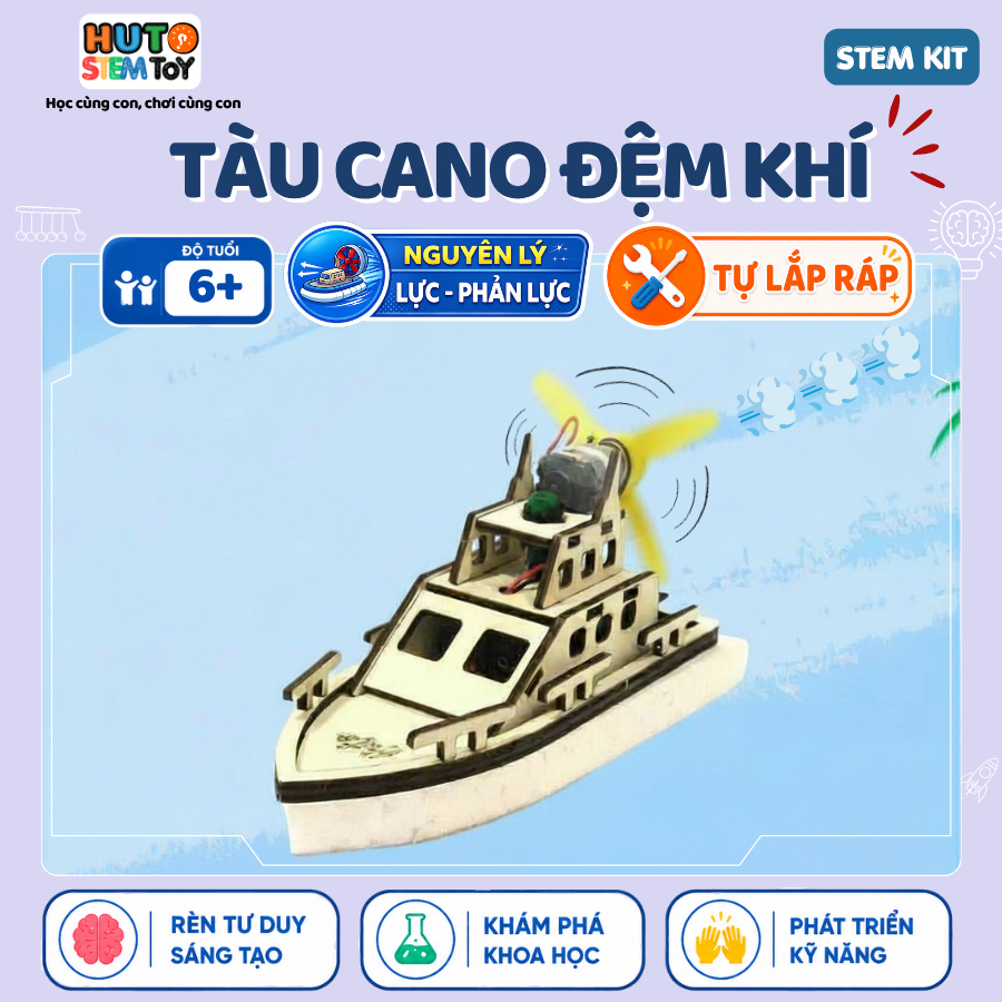 Cano Phản Lực, Đồ Chơi Stem Tự Lắp Ráp DIY