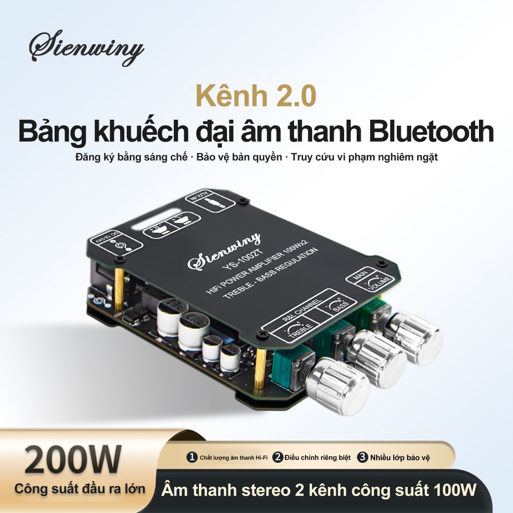 【Việt Nam gửi】Bảng Mạch Khuếch Đại Âm Thanh ZK-1002T Bluetooth 5.0 100Wx2 Chuyên Dụng