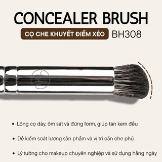 Cọ Che Khuyết Điểm Đầu Xéo Dễ Tán Kem Mắt Che Mụn Thâm BH Cosmetics Concealer Brush BH308