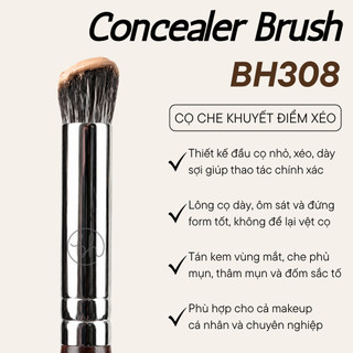 Cọ Che Khuyết Điểm Đầu Xéo Dễ Tán Kem Mắt Che Mụn Thâm BH Cosmetics Concealer Brush BH308