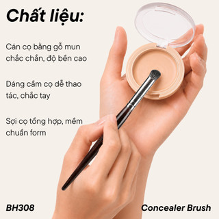 Cọ Che Khuyết Điểm Đầu Xéo Dễ Tán Kem Mắt Che Mụn Thâm BH Cosmetics Concealer Brush BH308