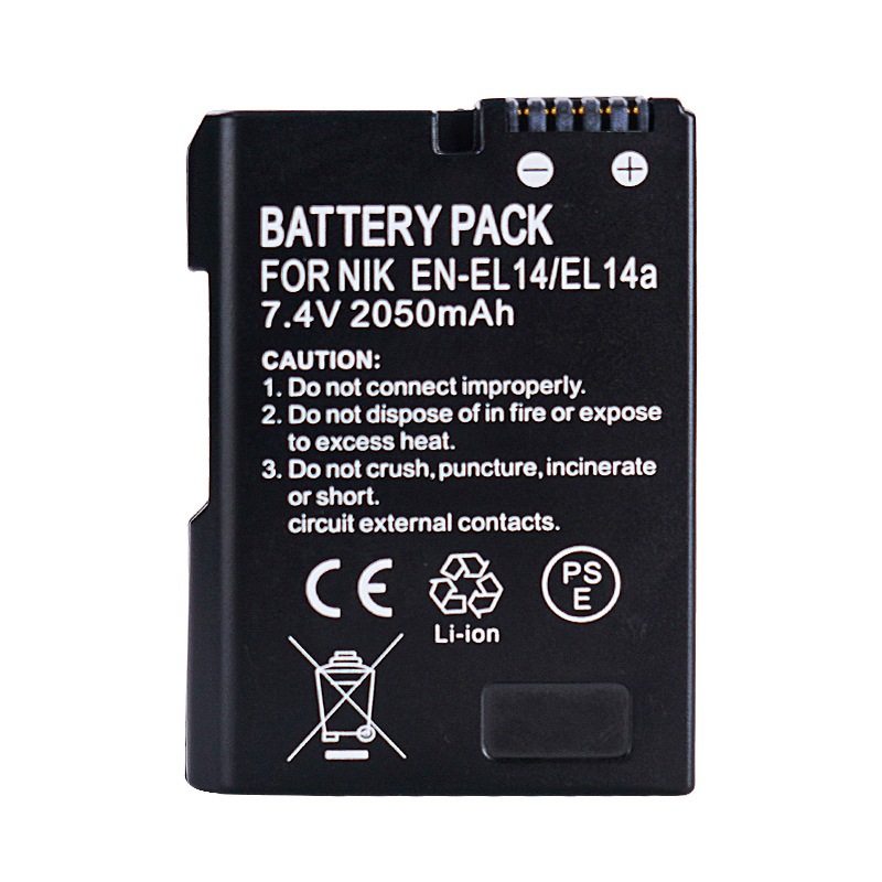 PIN MÁY ẢNH NIKON EN-EL14/A, DÙNG CHO CÁC DÒNG NIKON D3200, D3400, D5100, D5500, P7000, P7100, P7700