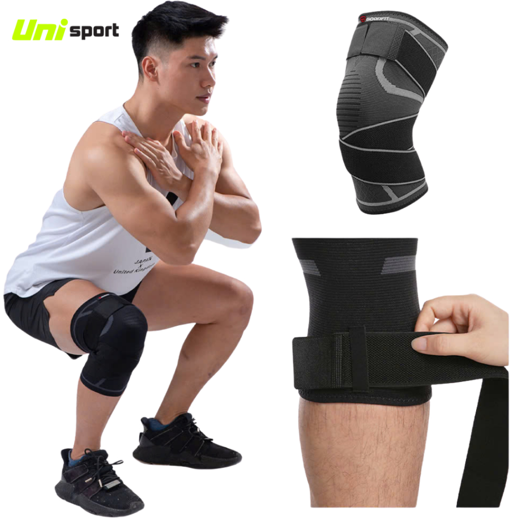 Băng Bó Bảo Vệ Đầu Gối Thể Thao - GoodFit 2in1 GF511K