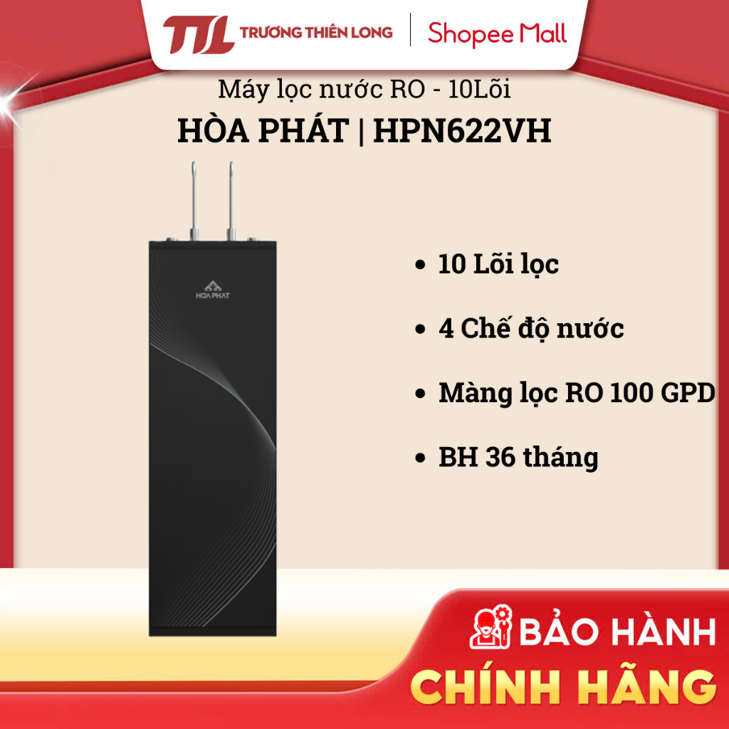 HPN622VH | HPN629 - Máy Lọc Nước RO Nóng Nguội Lạnh Hòa Phát HPN622VH | HPN629 - 10 Lõi lọc [TOÀN QU