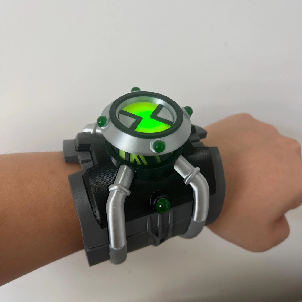 Ben 10 Omnitrix Cosplay Prop, Interactive 3D Printed Wrist Device, Sci-Fi Fan Collectible Gift