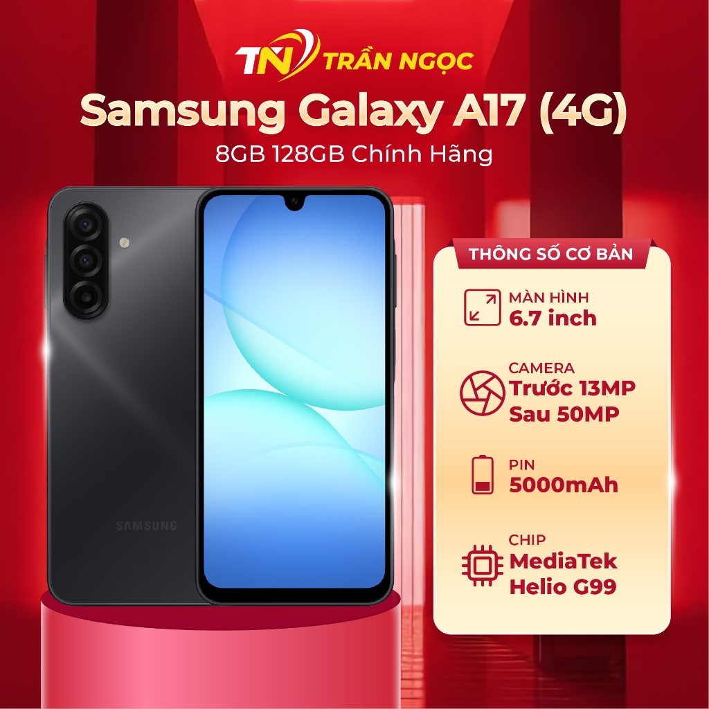 Điện thoại Samsung Galaxy A17 (4G) 8GB 128GB Chính hãng