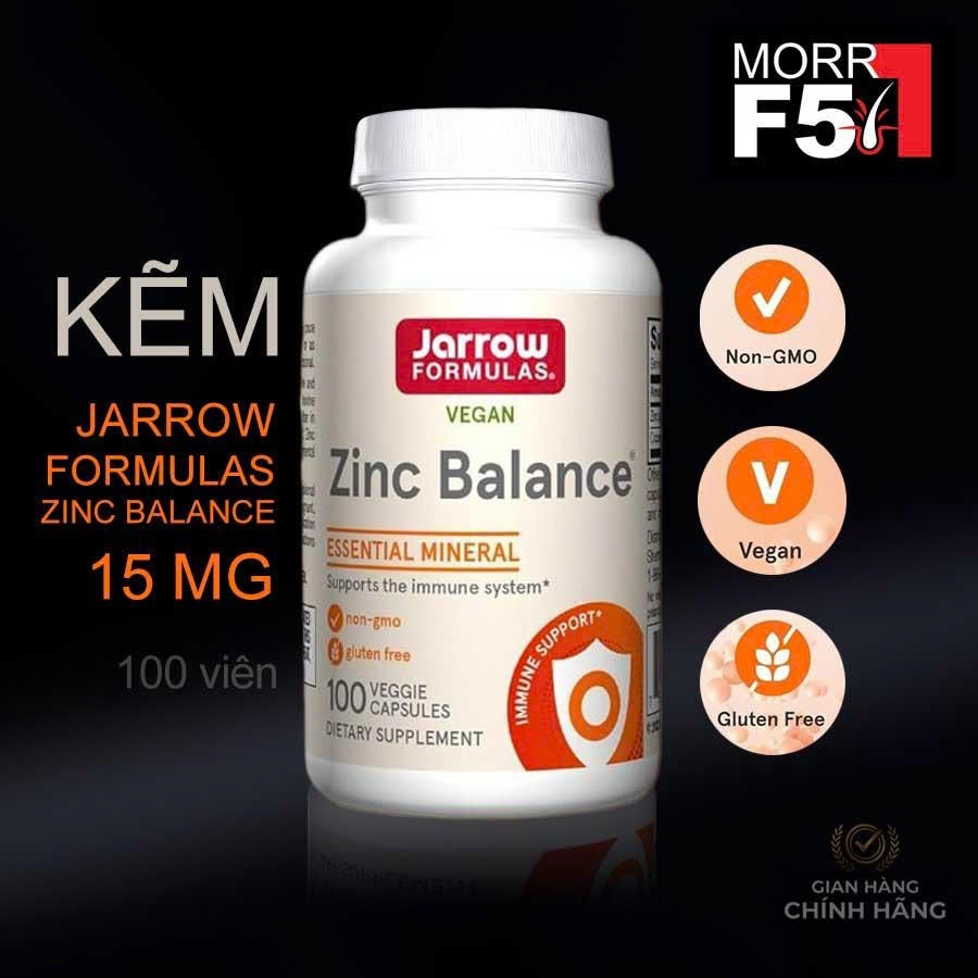 Viên Uống Bổ Sung Kẽm Zinc Balance 15mg 100 Viên Jarrow