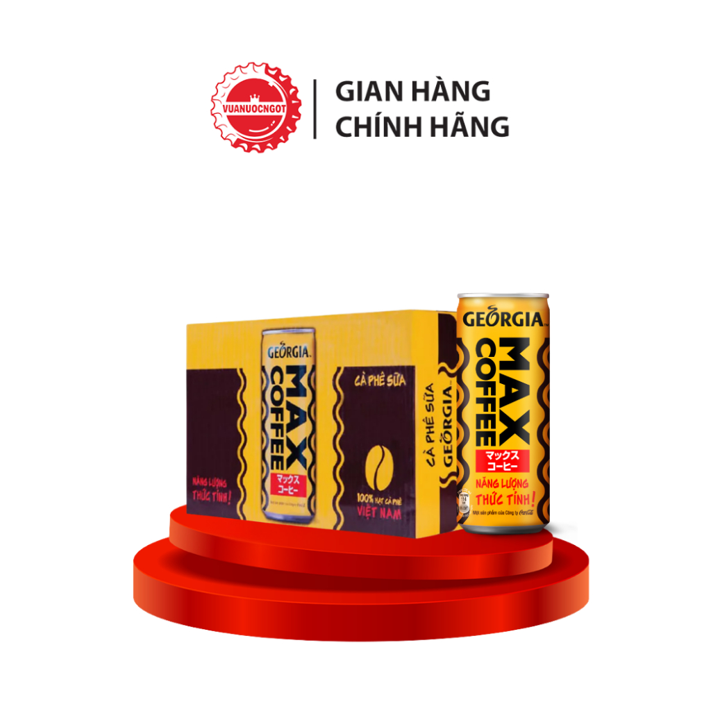 Thùng 24 Lon Cà Phê Georgia Max Coffee 180ml/Lon Sale 25.07 Coca-Cola_SP