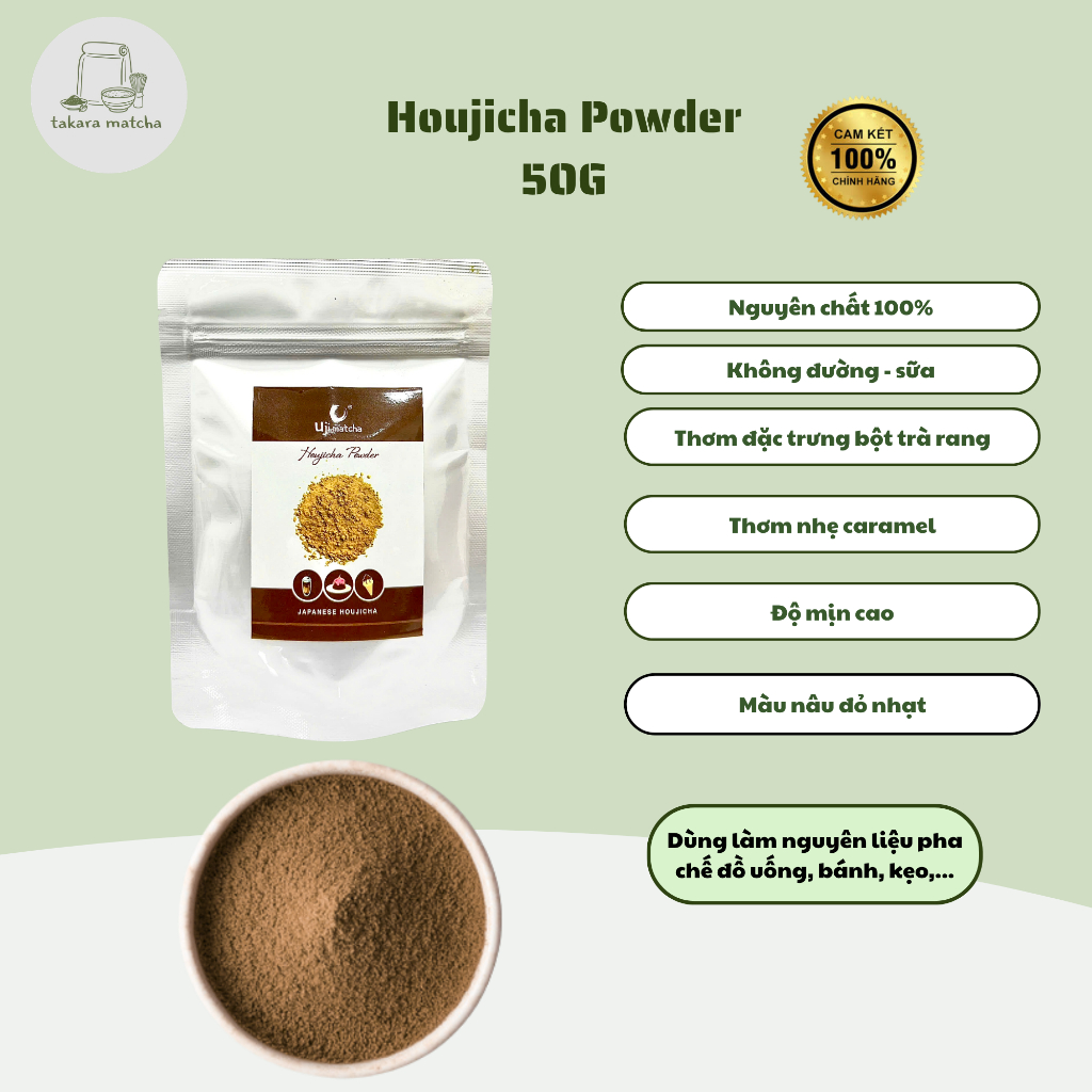 Bột trà rang Houjicha Powder 50g