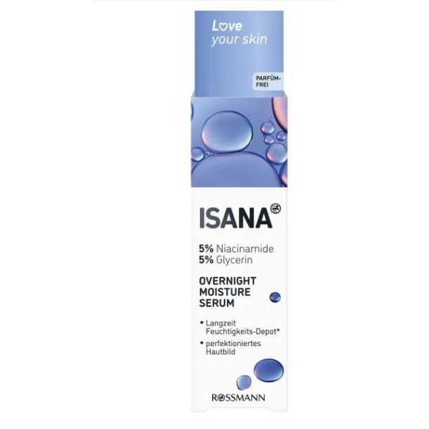 Hàng Đức, chai 30ml Serum Isana dưỡng ẩm ban đêm