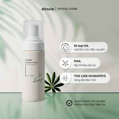 Toner dạng bọt làm sạch, cấp ẩm Elravie Pro Bubble Balance Toner 145ml