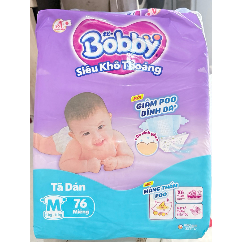 Tả dán bobby M76 (6-11kg) siêu khô thoáng