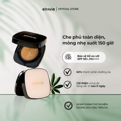 Phấn Nước Trang Điểm Mỏng Nhẹ, Dưỡng Sáng Elravie Mela Return 1 lõi 15g