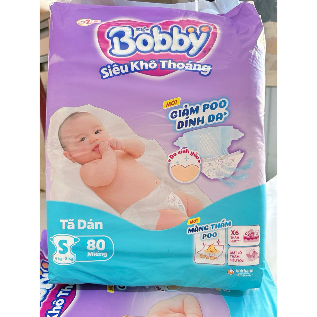 Tả dán bobby S80 (4-8kg) siêu khô thoáng
