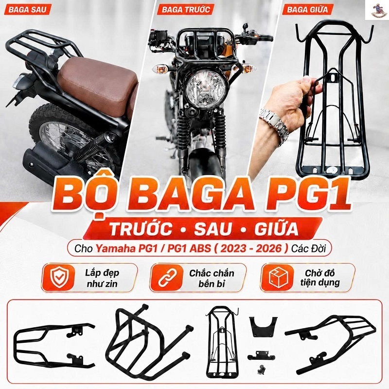Bộ Phụ Kiện Baga PG1 Trước Sau Giữa Cho Dòng Xe Máy Yamaha PG1 ABS 2025 Các Đời