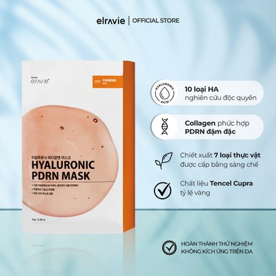[Combo 10 Miếng] Mặt Nạ Cấp Ẩm Làm Dịu Và Tăng Đàn Hồi Cho Da Elravie Hyaluronic PDRN Mask 25g/e