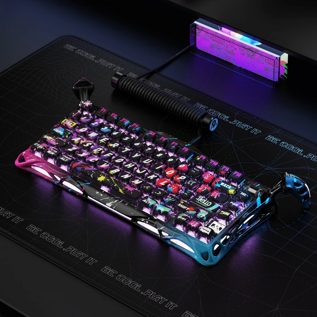 Bàn Phím Cơ Gaming GravaStar Mercury V75 Pro Neon Graffiti Hall Effect Rapid Trigger 8000Hz RGB