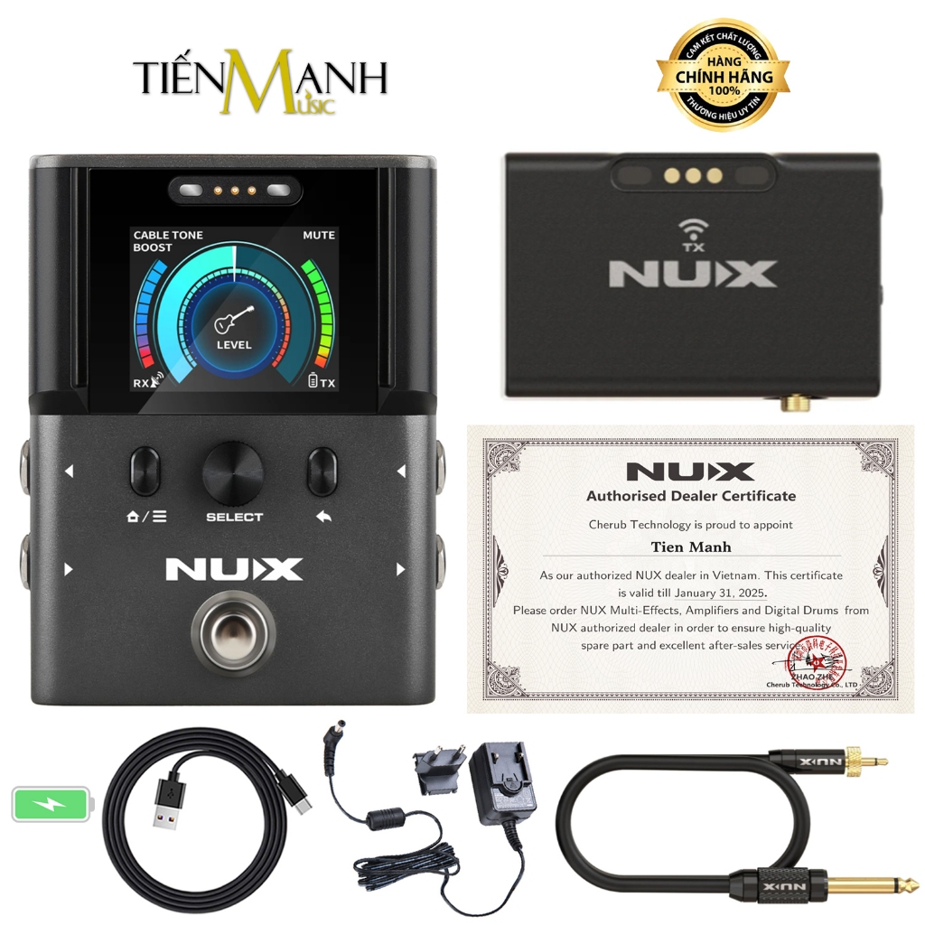 [Chính Hãng] Bộ Thu Phát Tín Hiệu Không Nux B8 - 2.4GHz Pedalboard Wireless System B-8