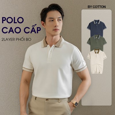 [BEST SELLER] Áo Thun Polo Nam Cao Cấp 2Layer Phối Bo - Luôn Tặng Hộp Đóng - BY COTTON