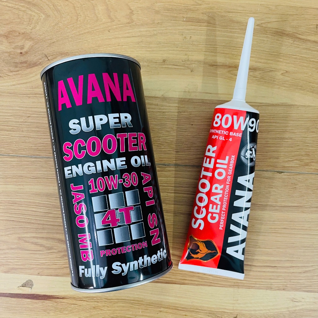Combo 2, Dầu Nhớt XE TAY GA AVANA 4T SCOOTER 10W30 800ml + Nhớt Hộp Số AVANA SCOOTER GEAR OIL 80W90 