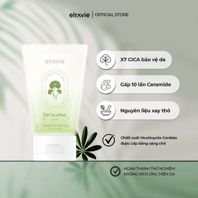 Kem dưỡng ẩm, làm dịu da dạng gel Elravie HyCicaMue Cream 50ml