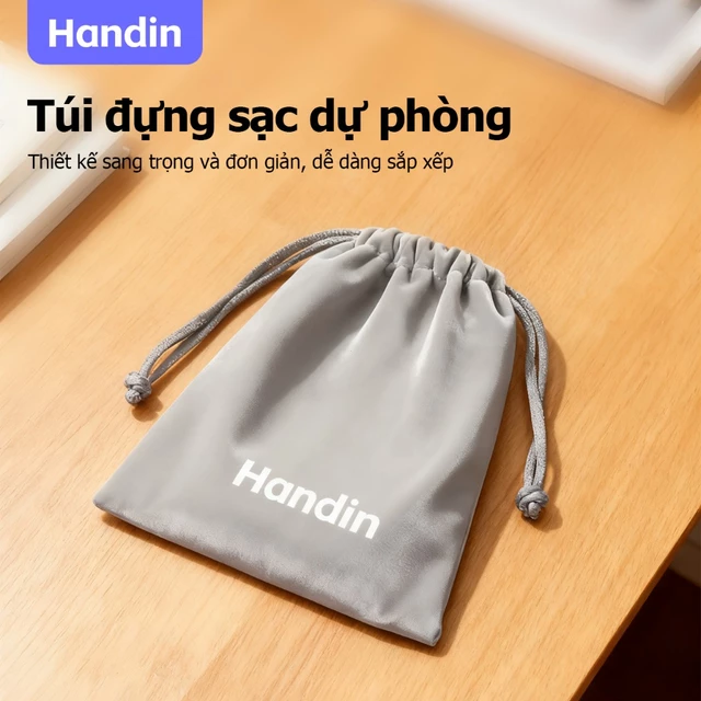 Handin Túi Đựng Phụ Kiện Sạc Dự Phòng Nhỏ Gọn Chống Bụi Tiện Mang Theo Khi Đi Làm Và Du Lịch