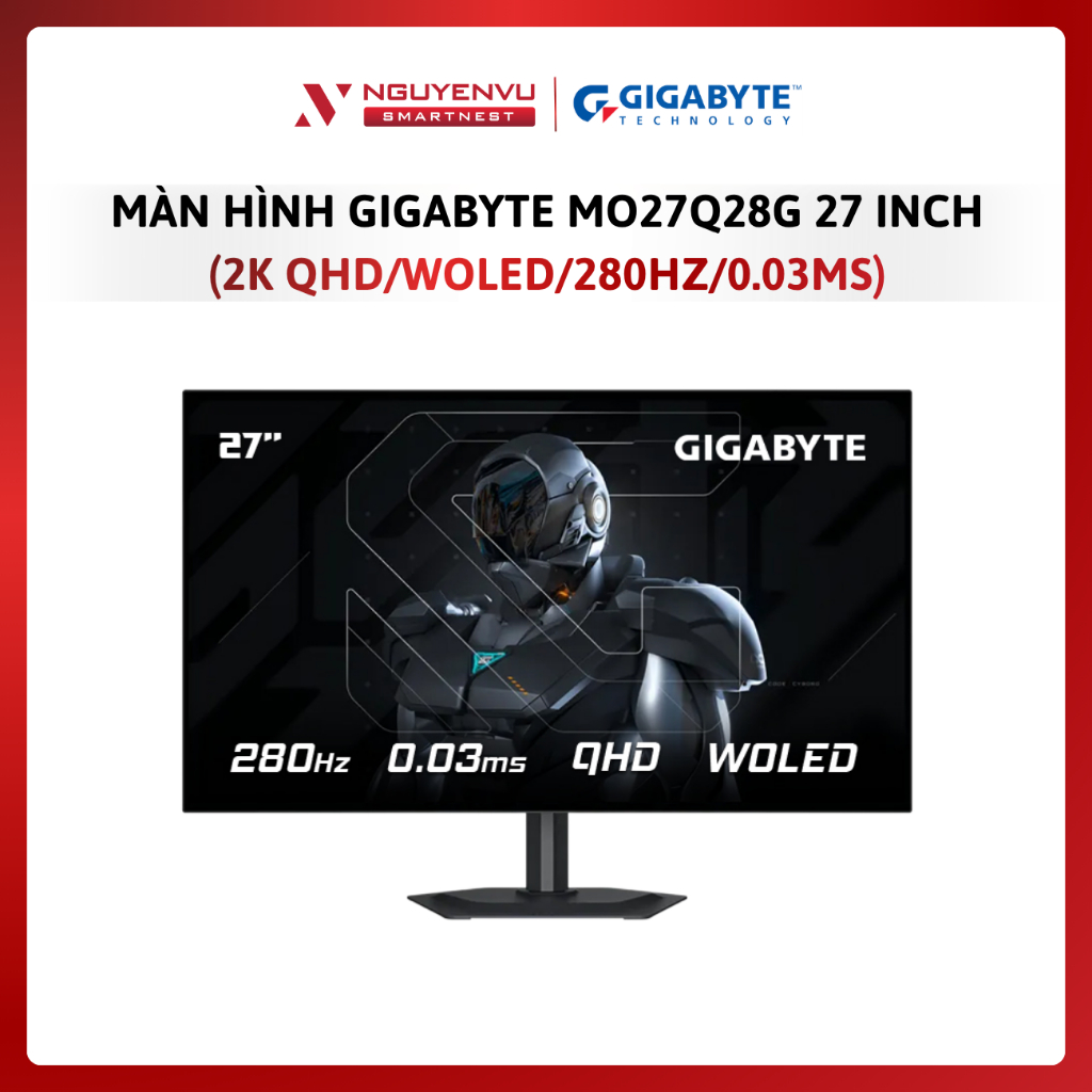 Màn hình GIGABYTE MO27Q28G 27 Inch (2K QHD/WOLED/280Hz/0.03ms) - Hàng chính hãng