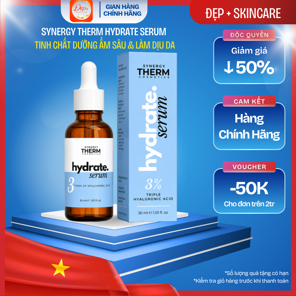 Synergy Therm Hydrate Serum 30ml Serum HA B5 Cấp Ẩm Phục Hồi Da Căng Bóng