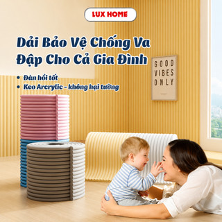 Xốp Dán Tường Chống Va Đập  Bảo Vệ Bé, Dải Bảo Vệ Dán Trang Trí Phòng Ngủ, Dán Đầu Giường Dài 2M