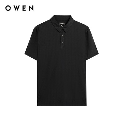 Owen - Áo polo Body Fit APV262062 màu Đen chất liệu Nylon spandex