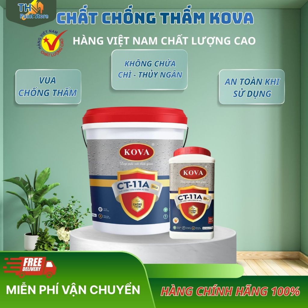 Chất chống thấm KOVA - Sơn chống thấm xi măng, bê tông KOVA CT-11A GOLD ( VUA CHỐNG THẤM )