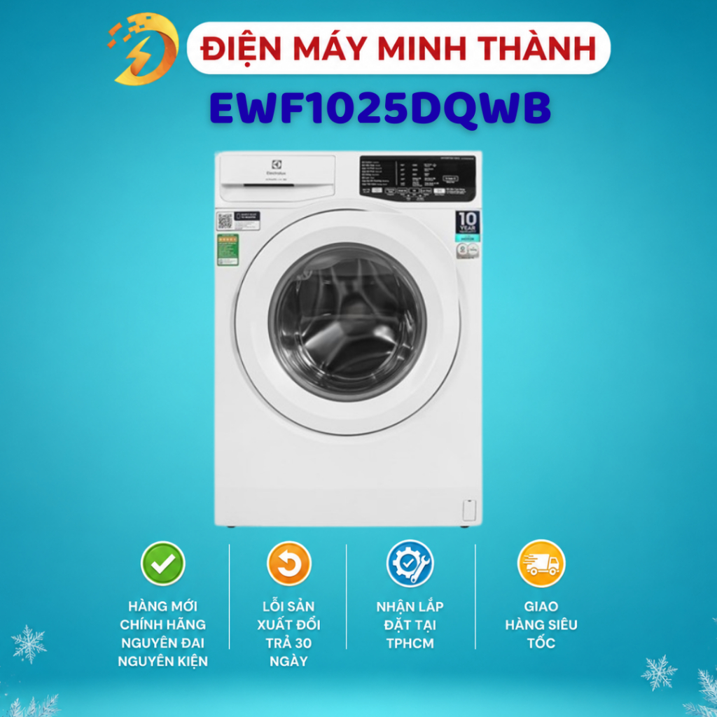 EWF1025DQWB   Máy giặt Electrolux Inverter UltimateCare 100 10 kg HÀNG CHÍNH HÃNG