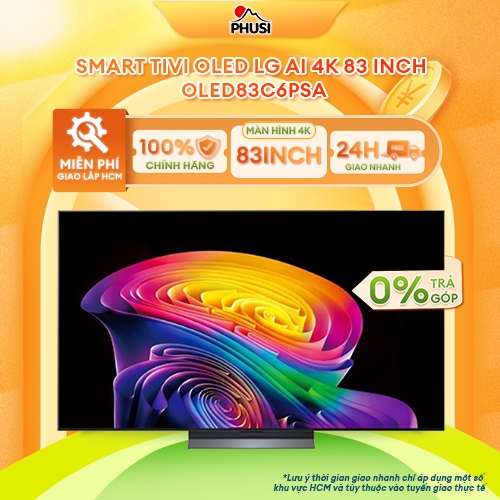 83C6PSA [GIAO LẮP HCM] Smart Tivi OLED LG AI 4K 83 inch OLED83C6PSA - CHÍNH HÃNG