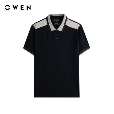 Owen - Áo polo Body Fit APV262030 màu Đen chất liệu CVC Spandex