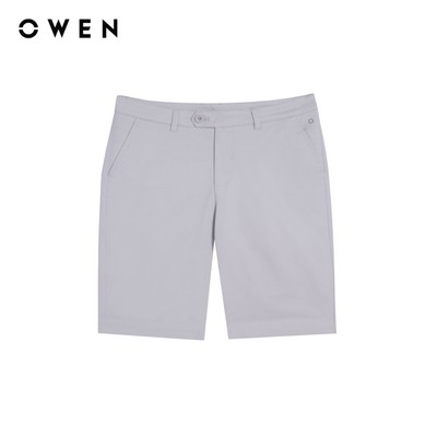 Owen - Quần short Slim Fit SK261012 màu Xám nhạt chất liệu Cotton Spandex