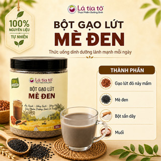 Bột gạo lứt nảy mầm mè đen 300gr - lá tía tô