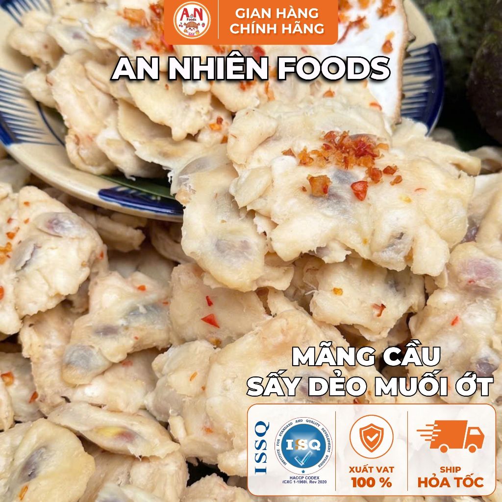 Mãng Cầu Sấy Muối Ớt, Dẻo Mềm, Vị Chua Cay Hấp Dẫn, Đồ Ăn Vặt An Nhiên Foods