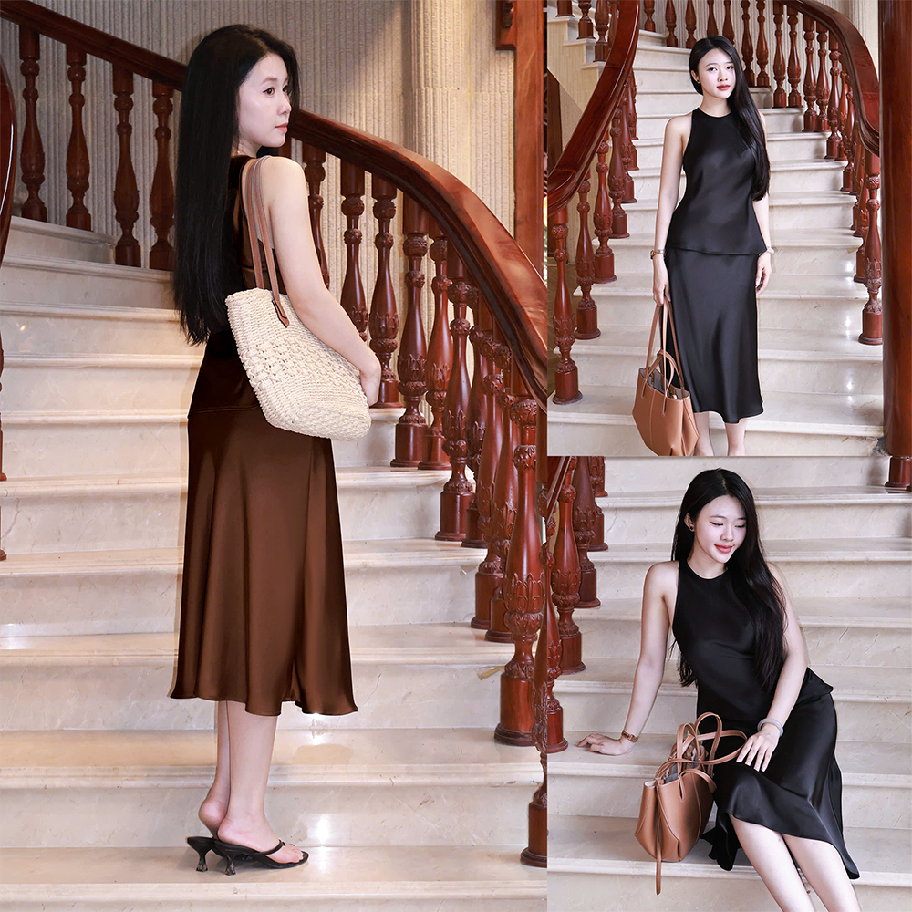LYC FASHION - Chân Váy Lửng Lụa Hàn Châu