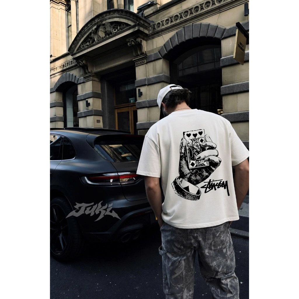Áo Thun TUKI Stussy Royal Card Tee Oversize Streetwear Form Rộng Unisex