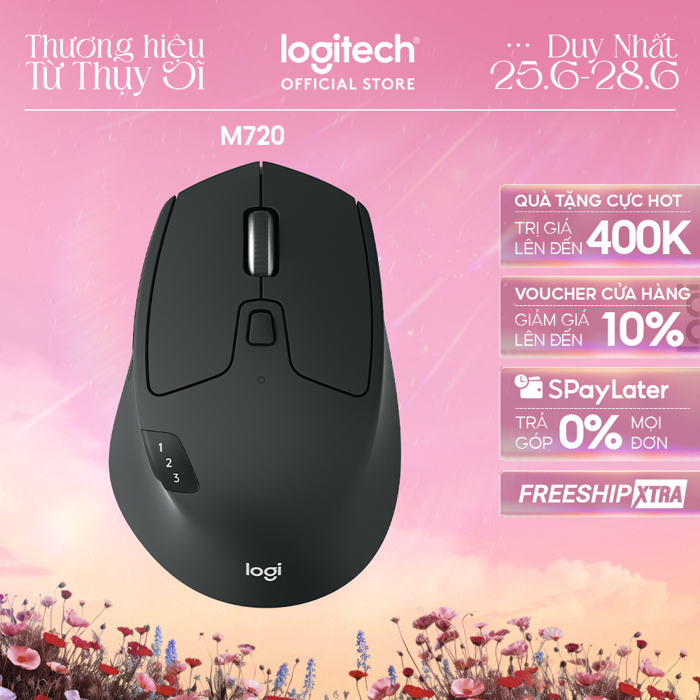 Chuột không dây đa thiết bị LOGITECH M720 Bluetooth