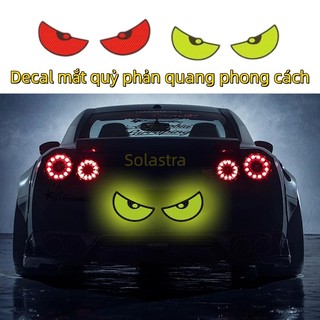 Decal mắt quỷ phản quang phong cách cho ô tô, xe máy – dạ quang giúp lái xe an toàn, bền bỉ về đêm