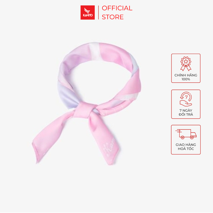 Khăn Lụa Kamito, Khăn lụa vuông choàng cổ, băng đô, turban bandana trùm đầu đẹp cao cấp, KT 70x70cm