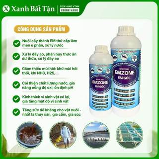 Chế phẩm sinh học EM Gốc, xanh bất tận, ủ thành EM thứ cấp ủ phân bón, xử lý nước ao nuôi