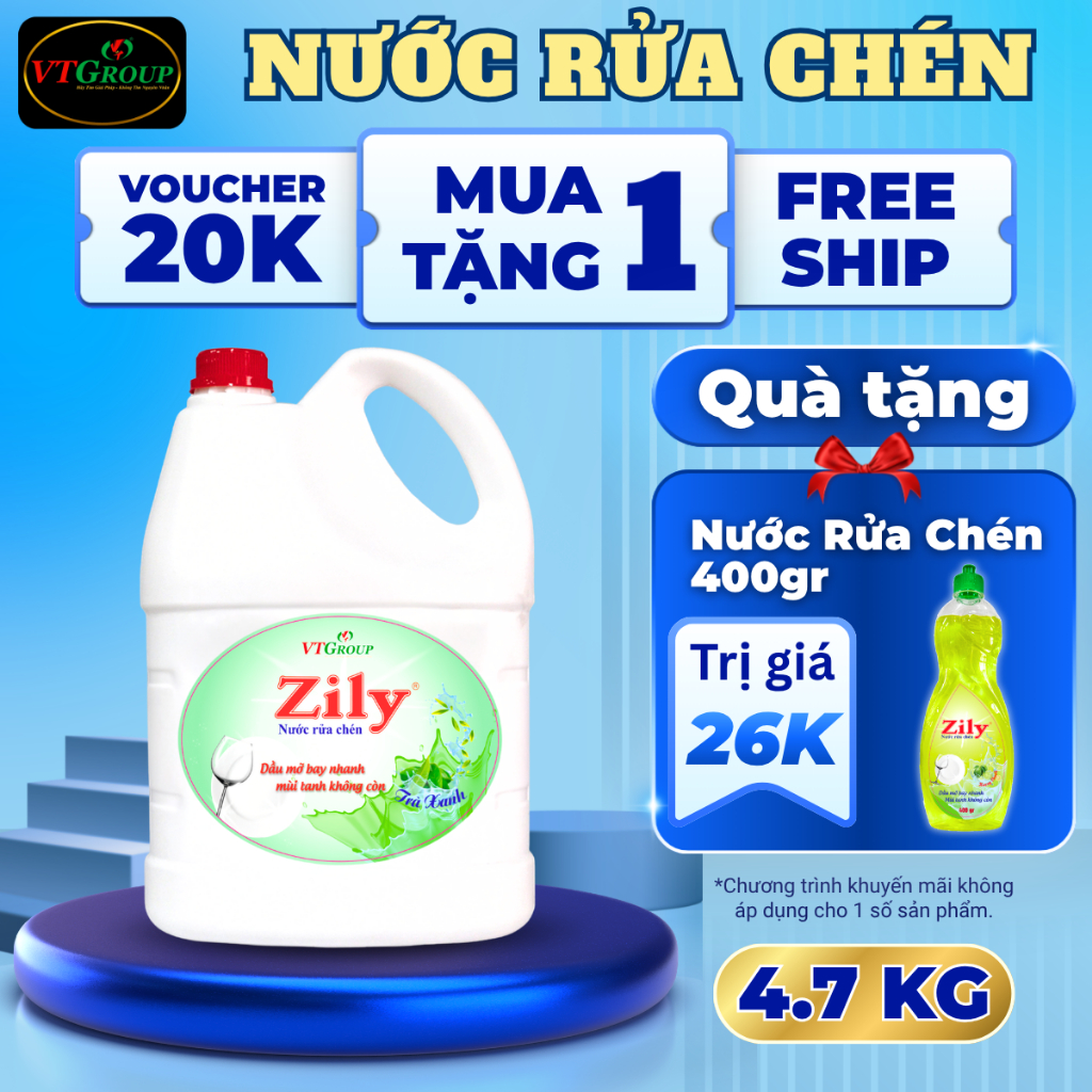 Nước Rửa Chén Zily Chai 4.7Kg