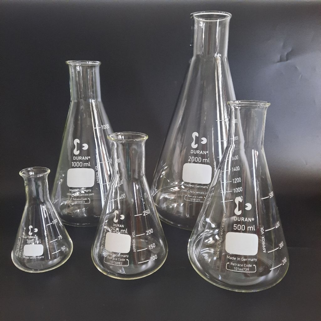 [Duran- Đức] Bình tam giác/ erlen 100ml 250ml 500ml 1000ml