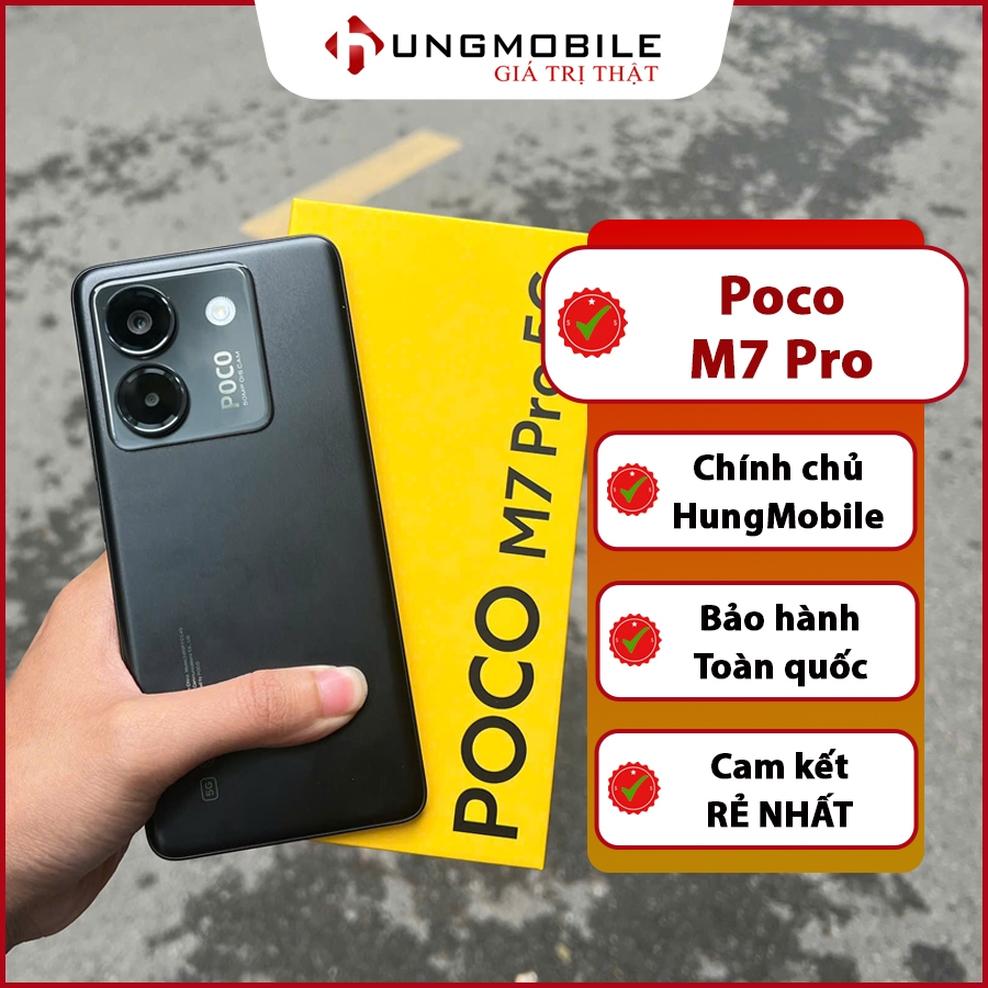 Điện thoại Poco M7 Pro 5G 8GB+256GB| Dimensity 7025 Ultra
