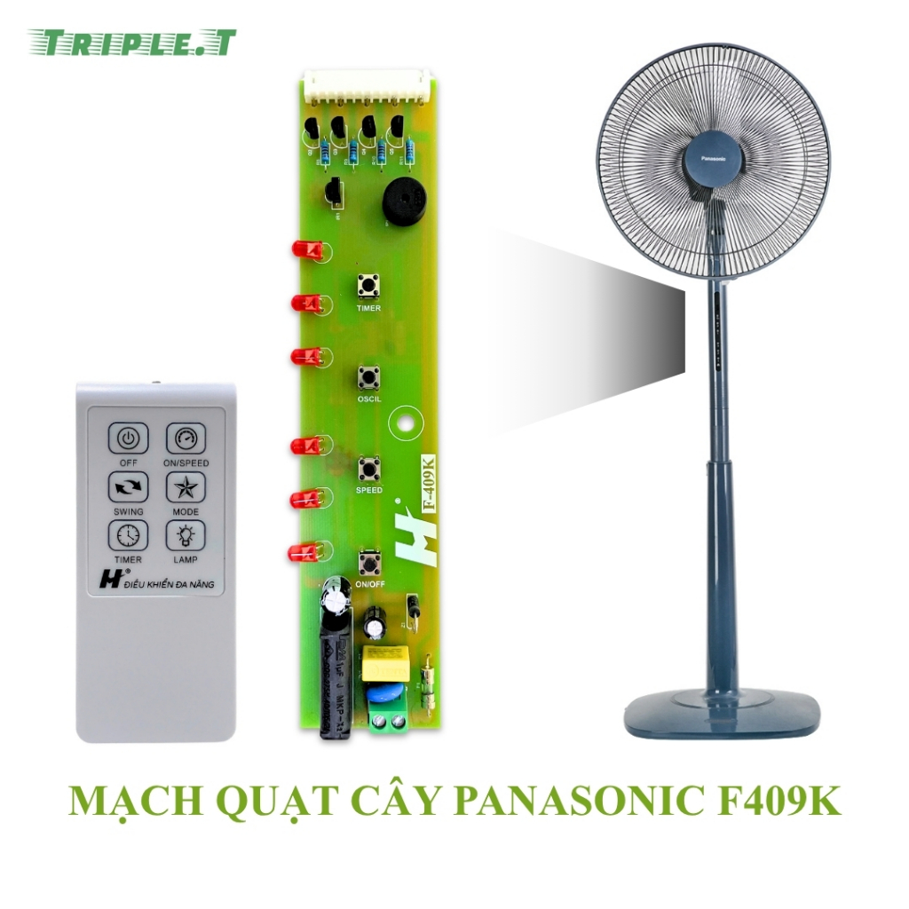Mạch quạt cây Panasonic F409K, thay thế sửa chữa mạch quạt Panasonic F409K